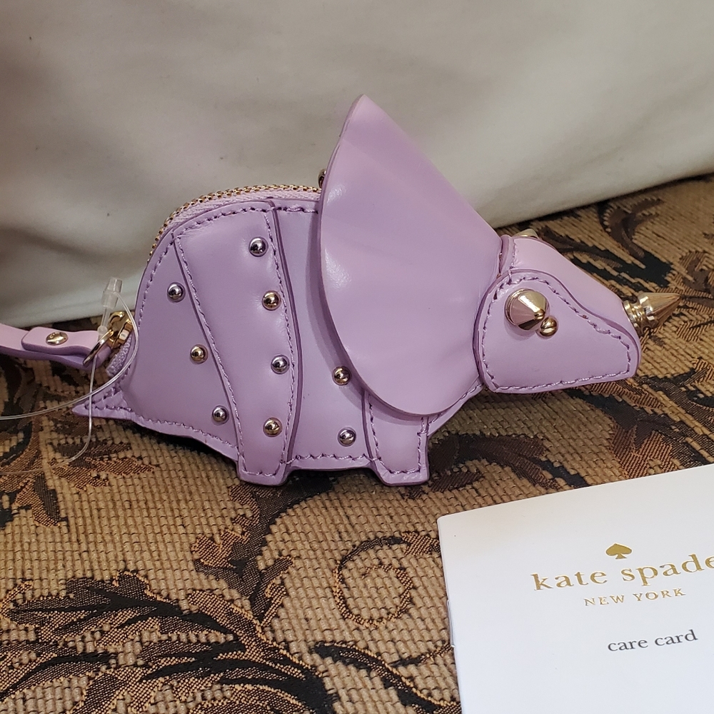 ☆ Kate Spade triceratops coin holder keychain ☆